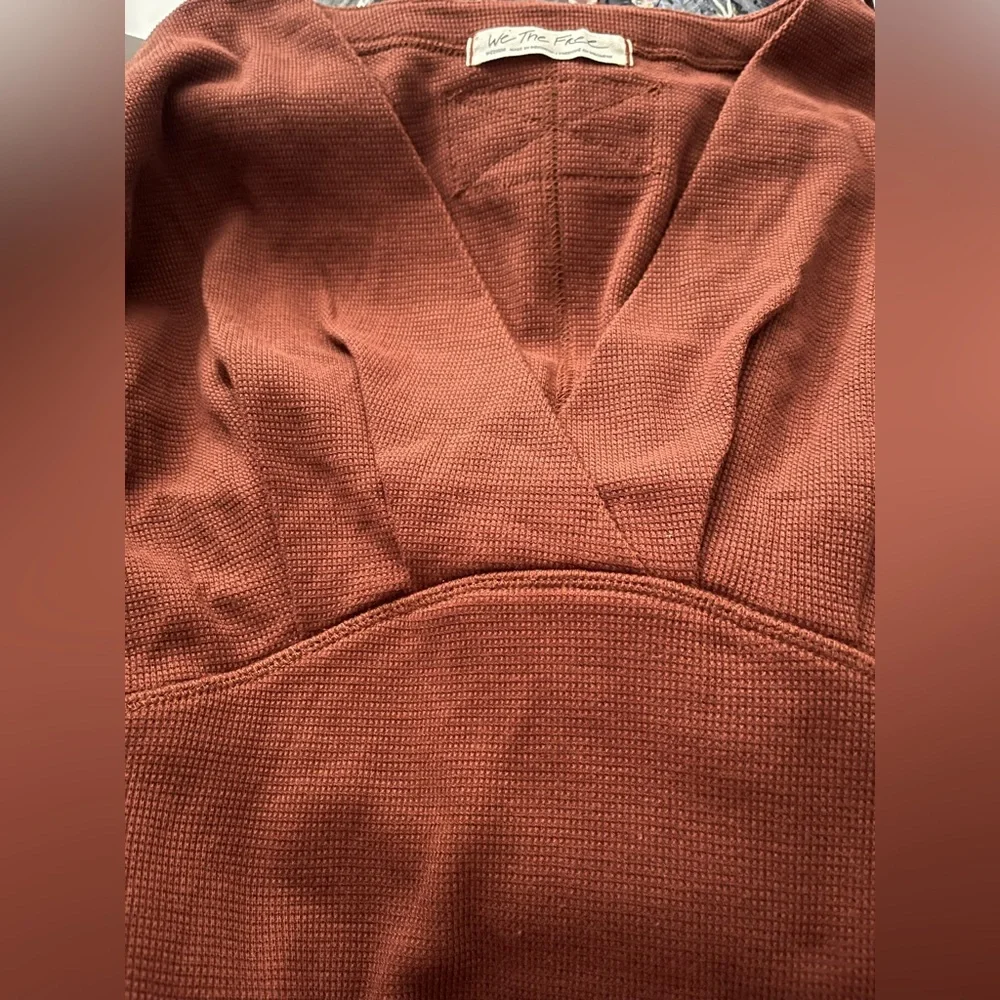 NWOT Free People All Nighter Tee Cropped Top Red Jasper Women’s Sizes L & M - Picture 3 of 3